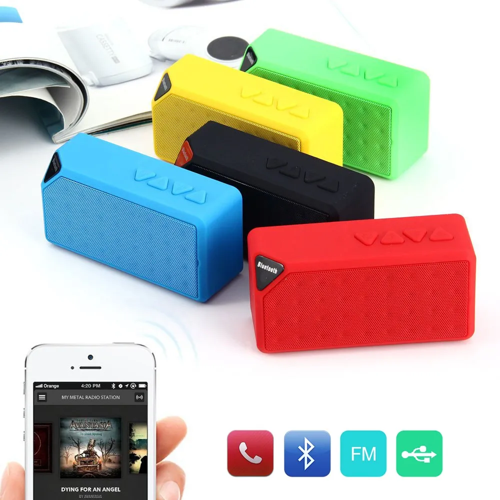 X3 Портативный Mini Bluetooth Динамик Беспроводной Музыка Sound Box сабвуфер громкий s с