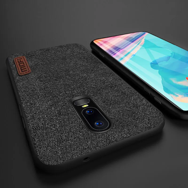 Чехол для oneplus 6 чехол MOFI One Plus жесткий накладка из мягкого силикона с тканевыми