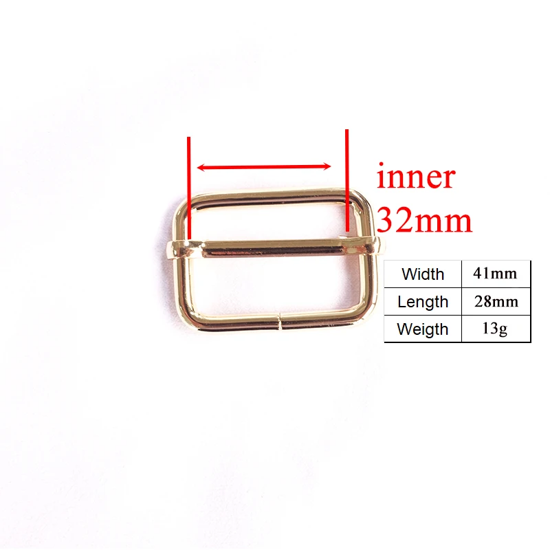 

50pcs/lot Metal accessory adjustable buckle golden 30mm webbing sewing backpack Strap bag plated metal adjuster LXK30J