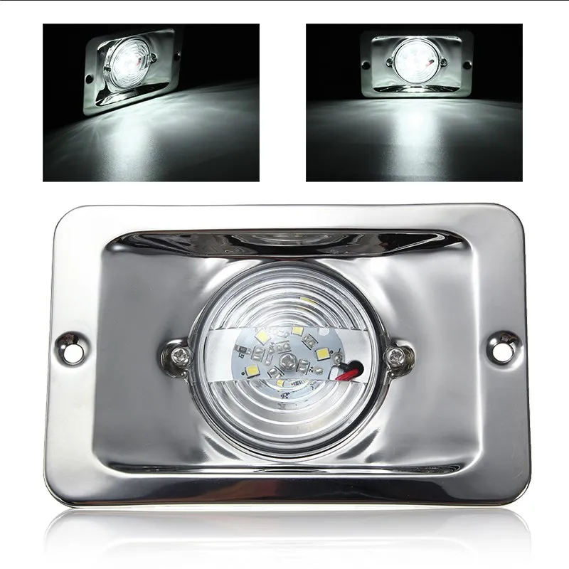 Белый светодиодный квадратный морской Нержавеющая сталь транца корабль огни