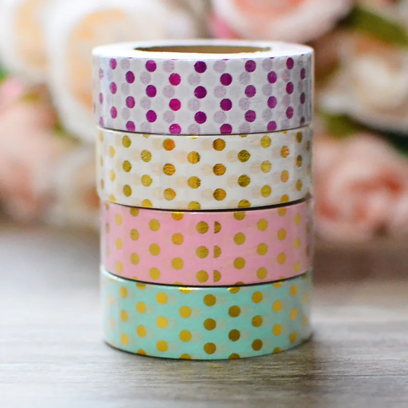 Бумажная лента Washi декоративный инструмент для скрапбукинга Золотая фольга в