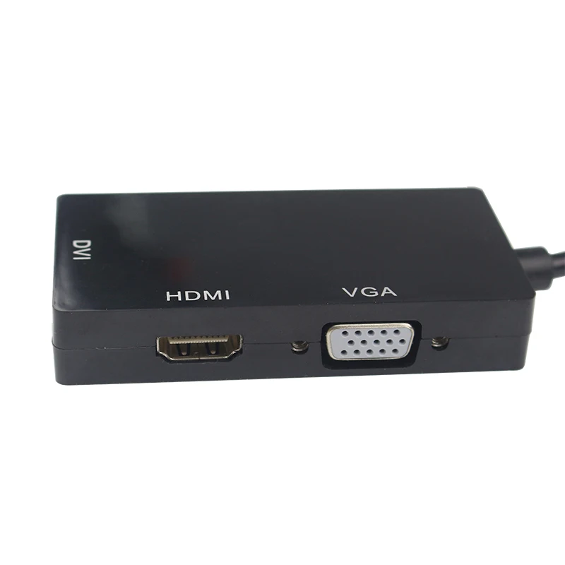 Адаптер 3 в 1 Mini DP-VGA DVI HDMI-совместимый кабель мини-конвертер порта дисплея для Apple