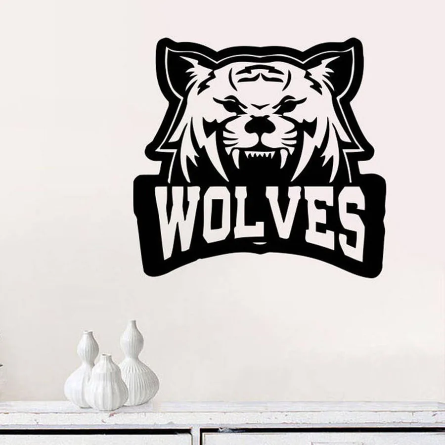 

Wolf Dog Wall Decal Animals Wolfs Art Home Decor For Bedroom Man Cave Bar Tattoo Wolves Vinyl Wall Stickers Modern Mural S357