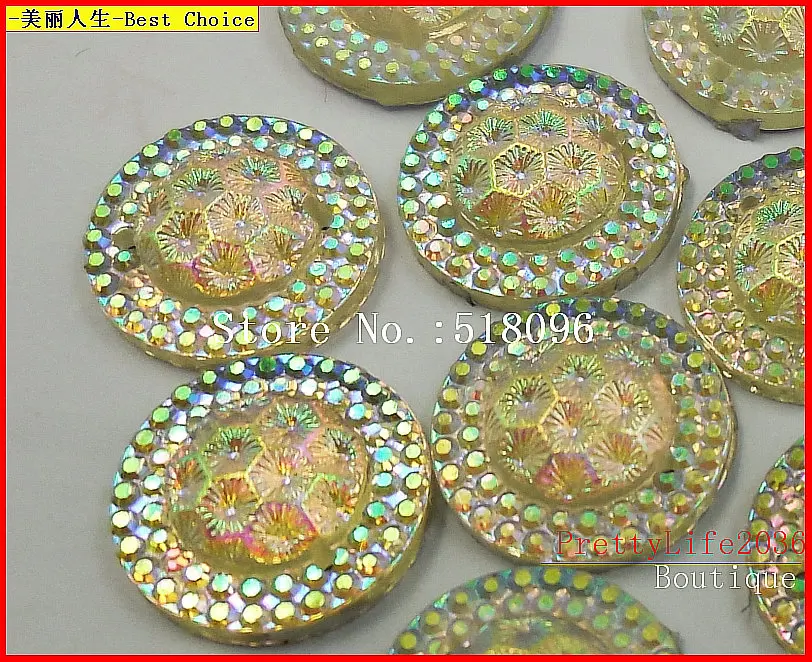 Замечательний блестящими стразами AB Подвески 16mm Стразовая кристалл для нашивки