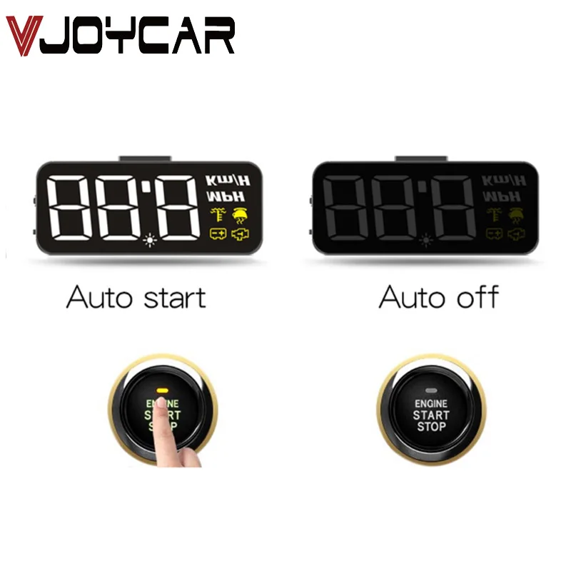 VJOYCAR H90 Универсальная автомобильная HUD Head up Дисплей OBD II EOBD Авто Цифровой