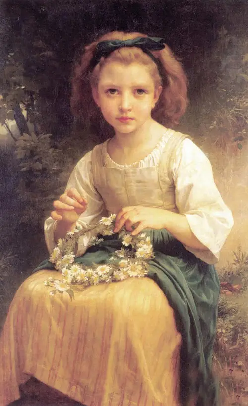 Художественная портретная картина маслом для девочек на холсте Bouguereau детская
