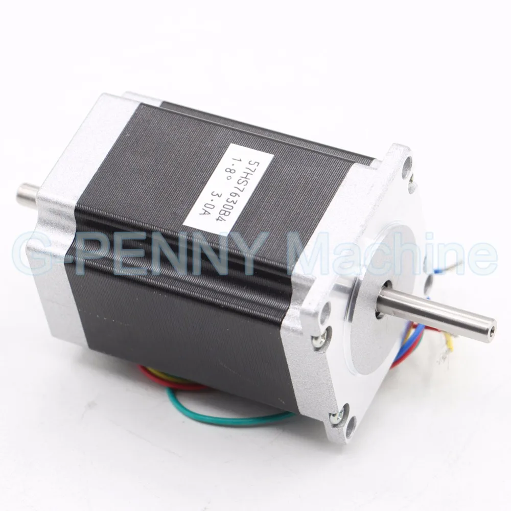 NEMA 23 CNC шаговый двигатель 57x76 мм двойной вал 6,35/8 мм 1.89N.m nema 23 stepp мотор 270Oz-in 3A для станков с ЧПУ и 3D принтеров