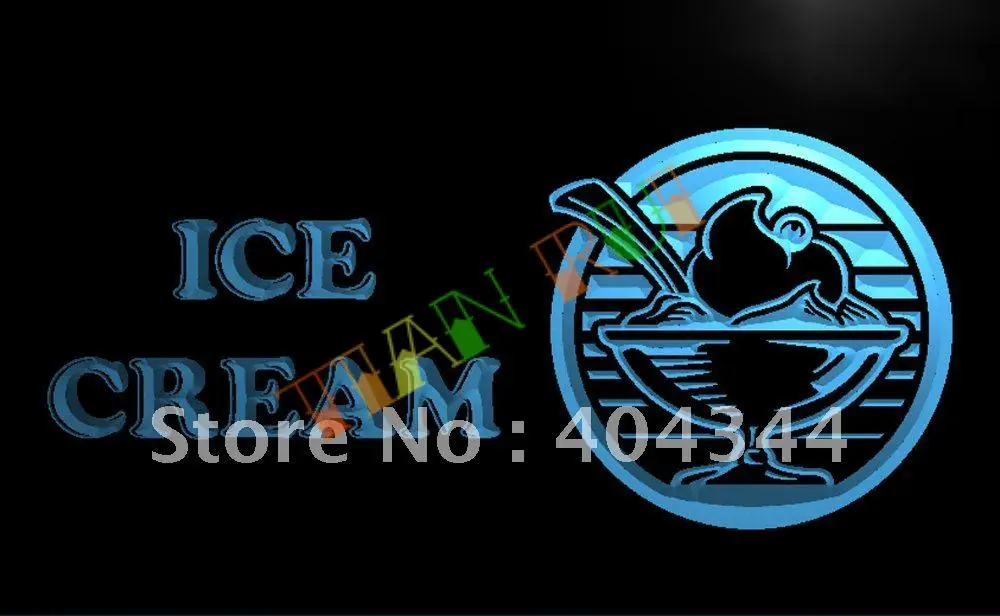 

LB185- OPEN Ice-cream Cafe Display LED Neon Light Sign