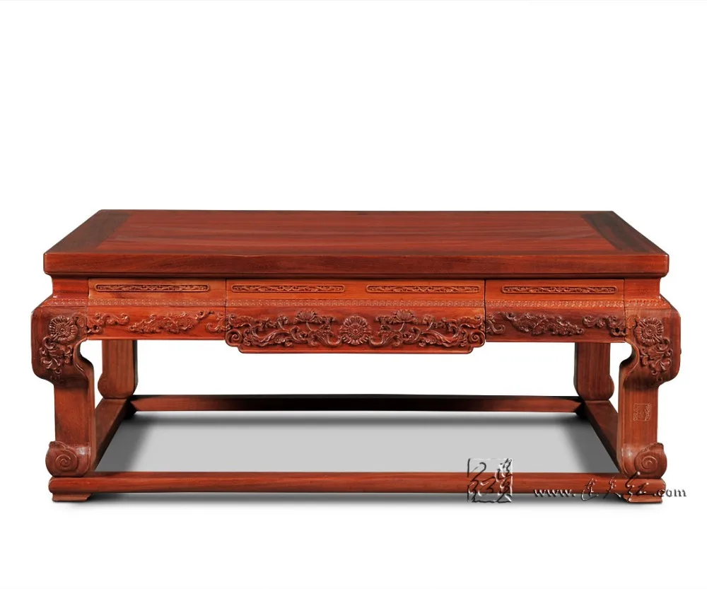 Большой чайный столик из розового дерева прямоугольной формы мебель твердой