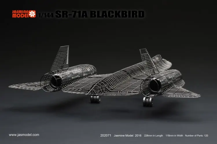 1/144 SR-71A BLACKBIRD 3D металлический самолет Модель для сборки головоломка творческая интеллектуальная игрушка Классическая коллекция