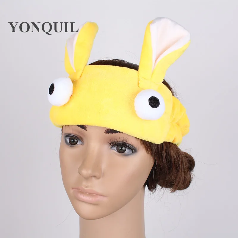 Cute Turban Korean Big Eyes Gargle Bath headband Face washing Hairbands SPA Make up Elastic soft Headbands with ears 12pcs/lot |