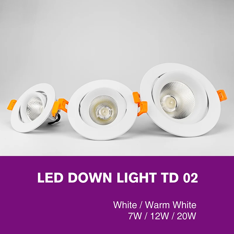 Светодиодный потолочный светильник круглая Встраиваемая лампа с регулируемым