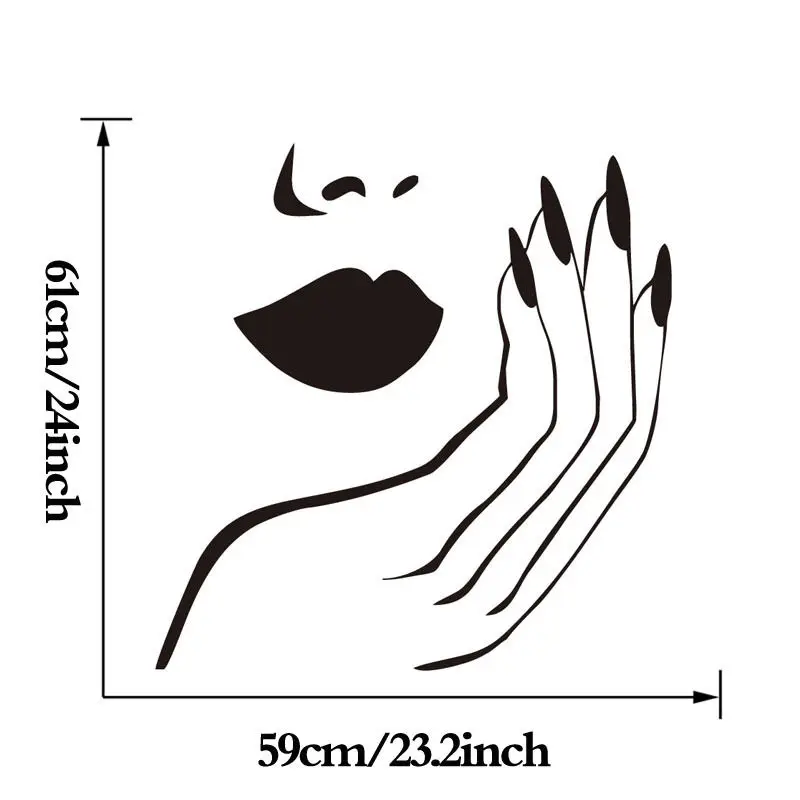 

P004 Manicure Girls Beauty Salon Vinyl Wall Decal Removable Self Adhesive Sticker Free Shipping