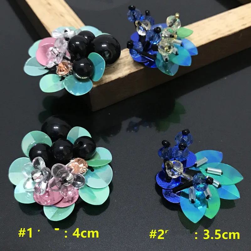 3D цветок горный хрусталь бисером патч Кристалл Блестки пришить для одежды сумки