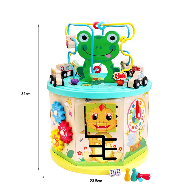 Детская деревянная многофункциональная Шестигранная бисерная сундук с