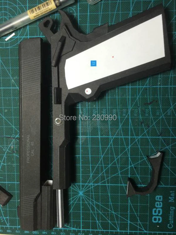 Новинка 2в1 Glock18 M1911 Бумажная модель игрушечного пистолета Рисование страниц 3d diy военная бумажная головоломка 3D бумажная модель Косплей оружие игрушка