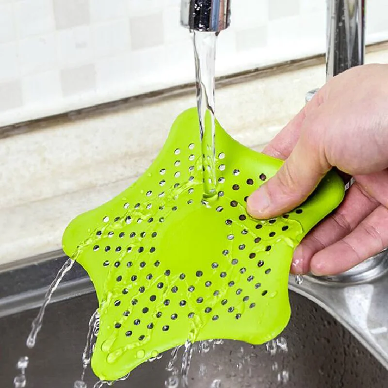 Ситечко для кухонной раковины со звездами фильтр слива тарелки антиблокирующий