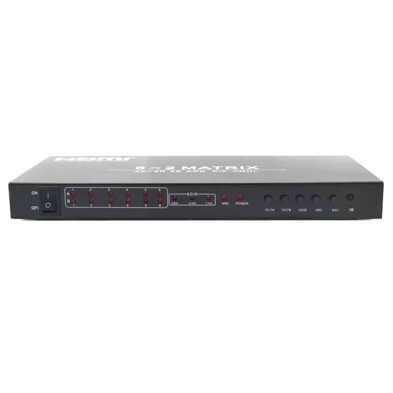 1.4 HDMI матричный 6x2 к коммутатор Поддержка конвертер адаптер 4 К x 2 3D ИК удлинитель