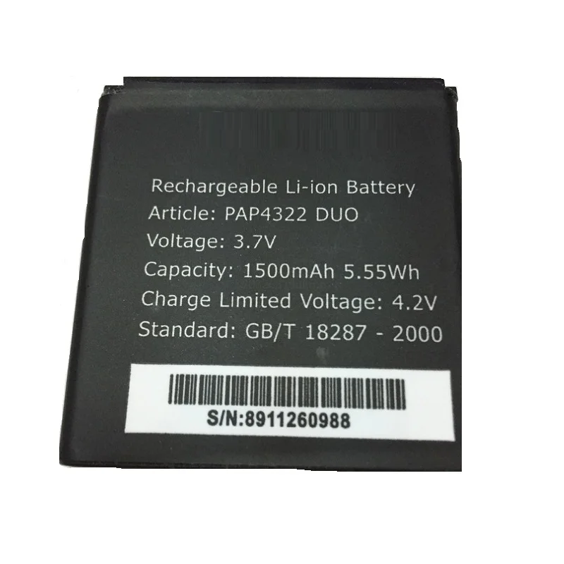 3 7 V 1500mAh Мобильный телефон Аккумулятор для Prestigio MultiPhone PAP4322 DUO 4322 аккумуляторная