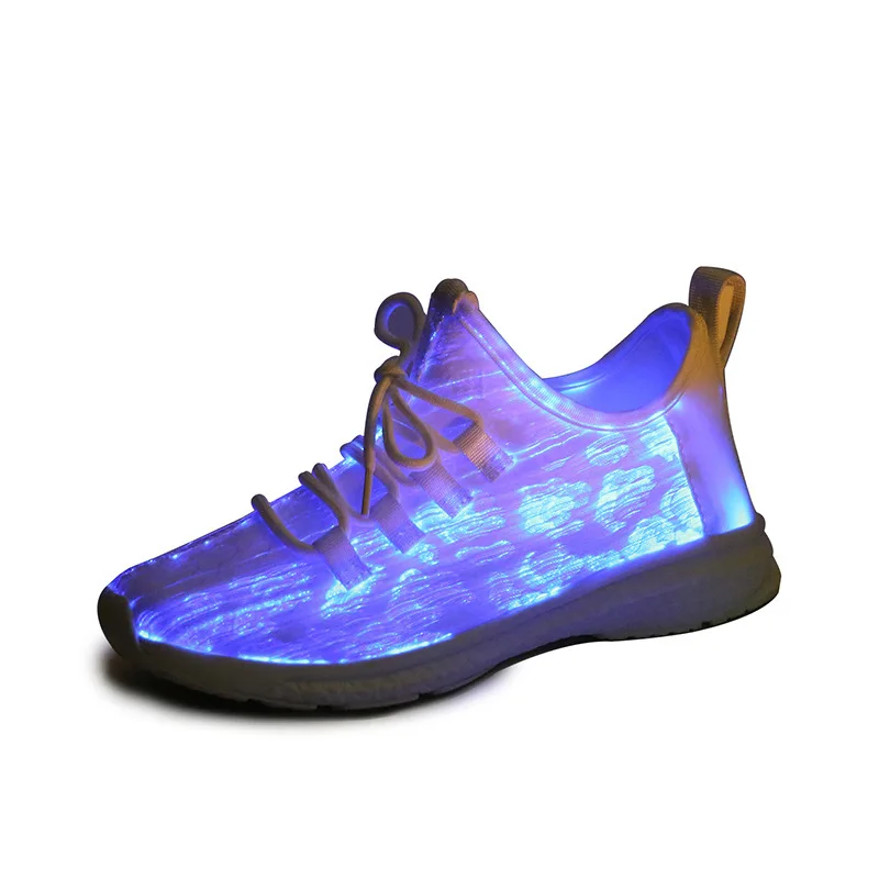 New Sports Night Running Casual Shoes for Unisex Rechargeable Colorful Luminous Waterproof LED Lights Couple Ghost | Обувь