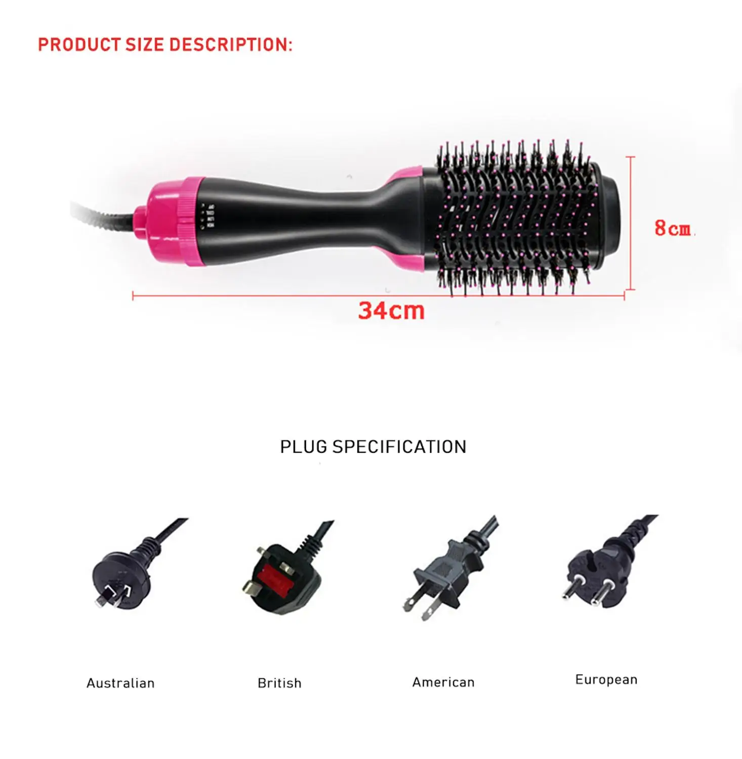 Щетка для горячей укладки волос бигуди выпрямитель роликовая сушилка