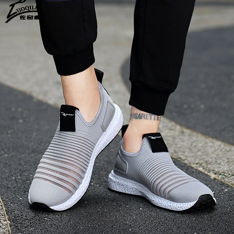 2018 мужская повседневная Летняя обувь из сетчатого материала мужские лоферы