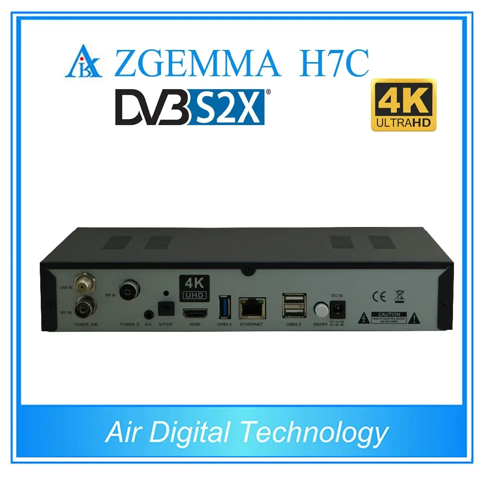 10 шт./лот zgemma h7c 4k ultra hd ТВ декодер dvb s2x/s2 + twin t2 & c поддержка мульти потока|decoder dvb|dvb cdvb