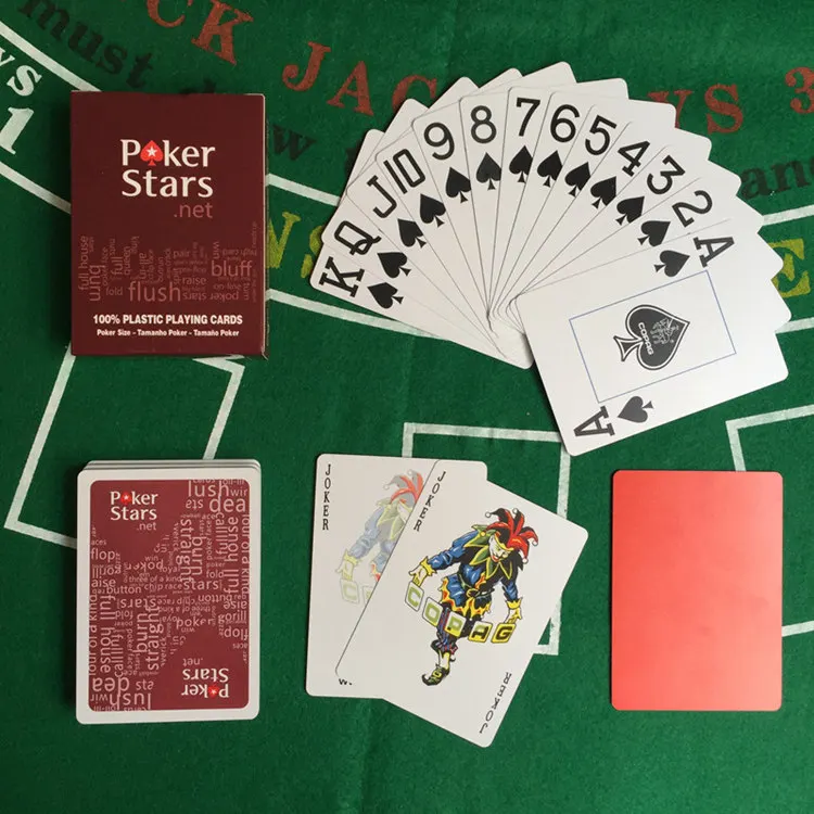 1Red Baccarat Texas Hold'em пластиковые игральные карты водонепроницаемый глазурь Poker Card Pokerstar настольная игра 2,48*3,46 дюймов - Цвет: 1Red