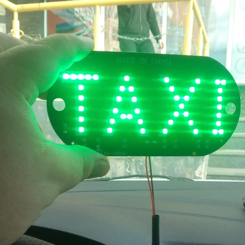 1 шт. светодиодный светильник горячая Распродажа лобовое стекло для такси 12 в 4