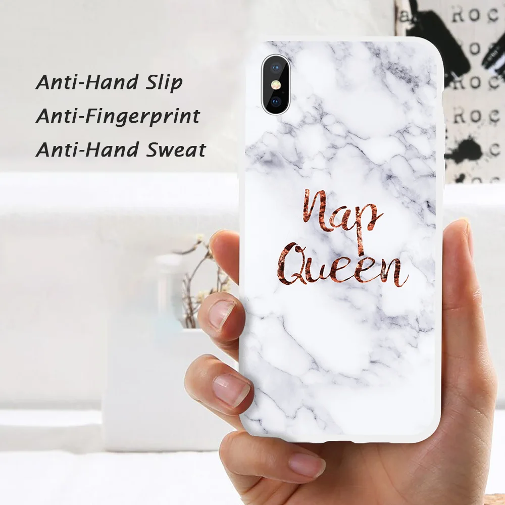 Marble Geometry Soft Case for iPhone X XR XS Max 5S SE 6 Plus 6S Cases Simple Style Silicone Cover 7 8 Capa |
