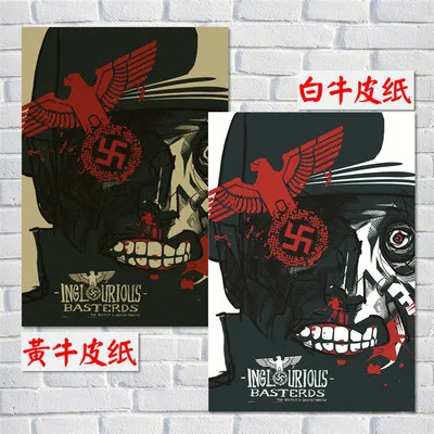 Художественный постер Inglourious Basterds из крафт бумаги для бара кафе фирменное
