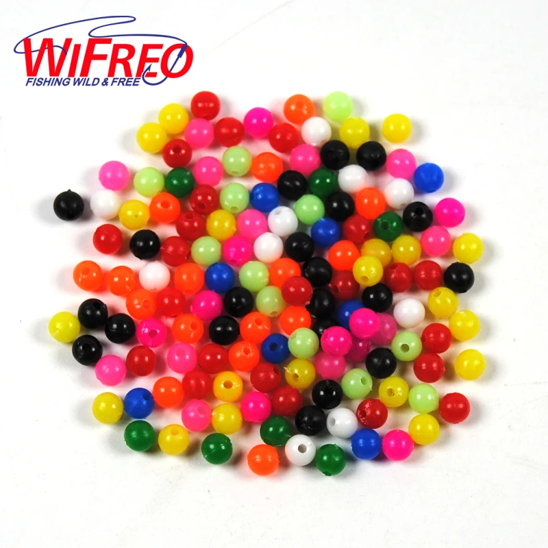 Wifreo 1000 шт. M смешанные цвета рыболовные снасти Пластиковые бусины для блесна