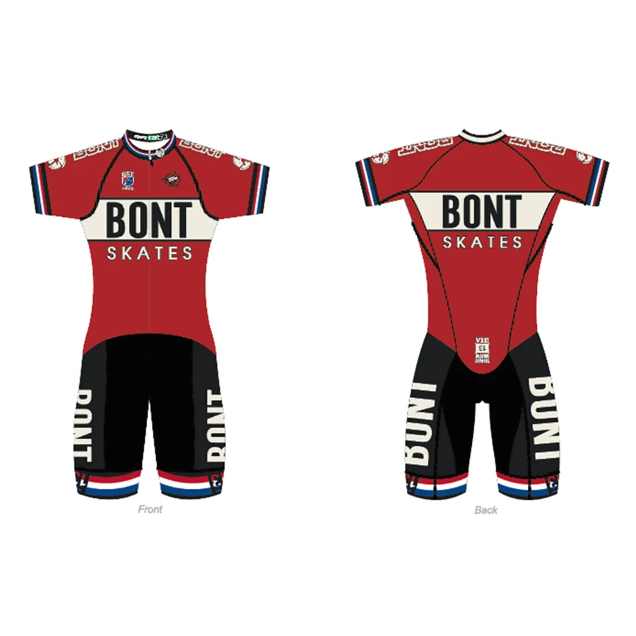 

Оригинальные коньки Bont, боди-костюмы 2018, ретро нео-костюм, профессиональная одежда для скоростных коньков, футболка, комбинезон для патина