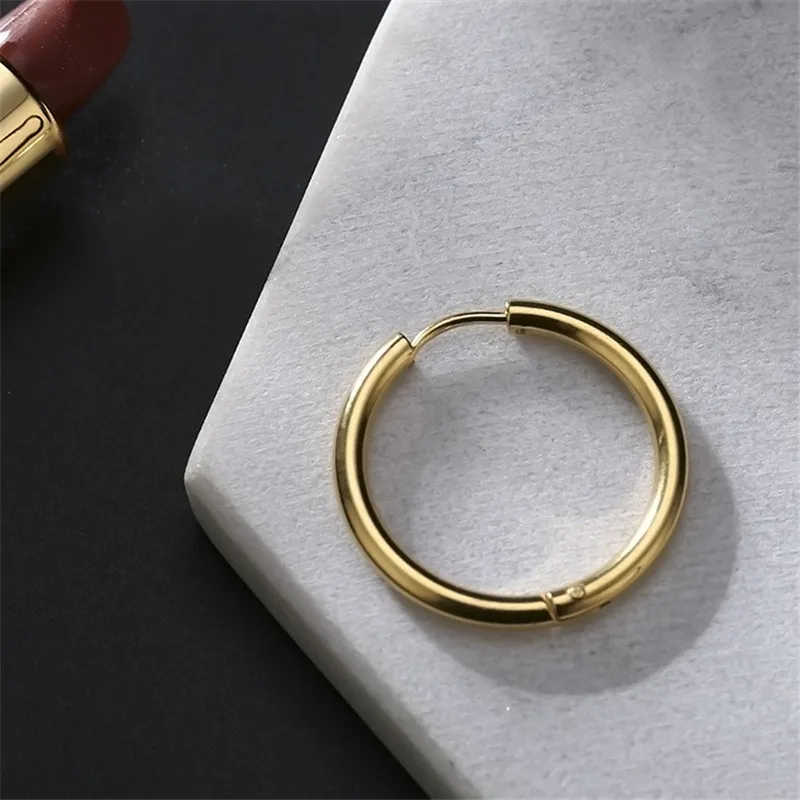 2019 1 пара серьги в стиле хип хоп из нержавеющей стали титановое ушное кольцо для