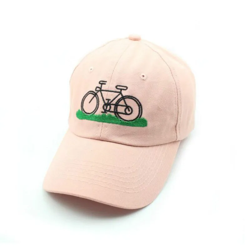light pink Вышитая велосипедная Бейсболка для женщин, модная мужская велосипедная бейсболка, регулируемая уличная Солнцезащитная изогнутая Кепка для верховой езды - Цвет: light pink