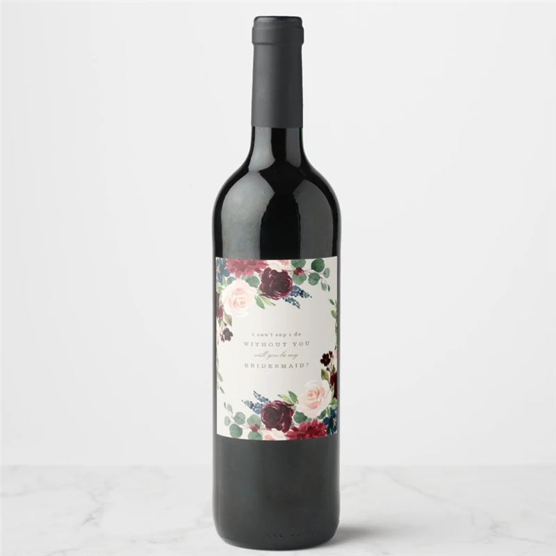 Индивидуальная Осенняя элегантная этикетка подружки невесты на заказ Свадебная