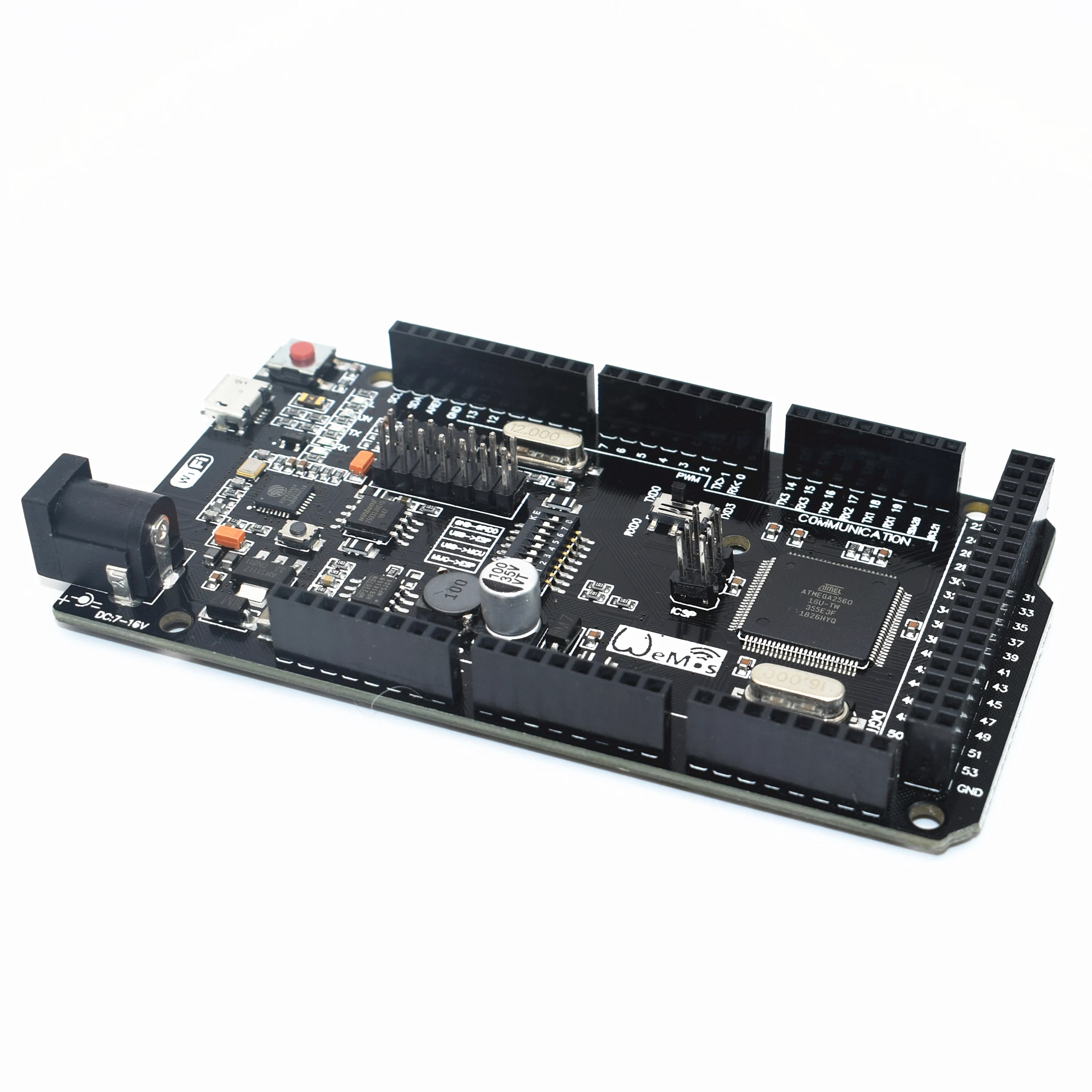 Mega2560+ Wi-Fi, R3 ATmega2560+ ESP8266 32Мб оперативной памяти, USB-TTL CH340G. Совместимость для Arduino Mega NodeMCU для WeMos MEGA 2560