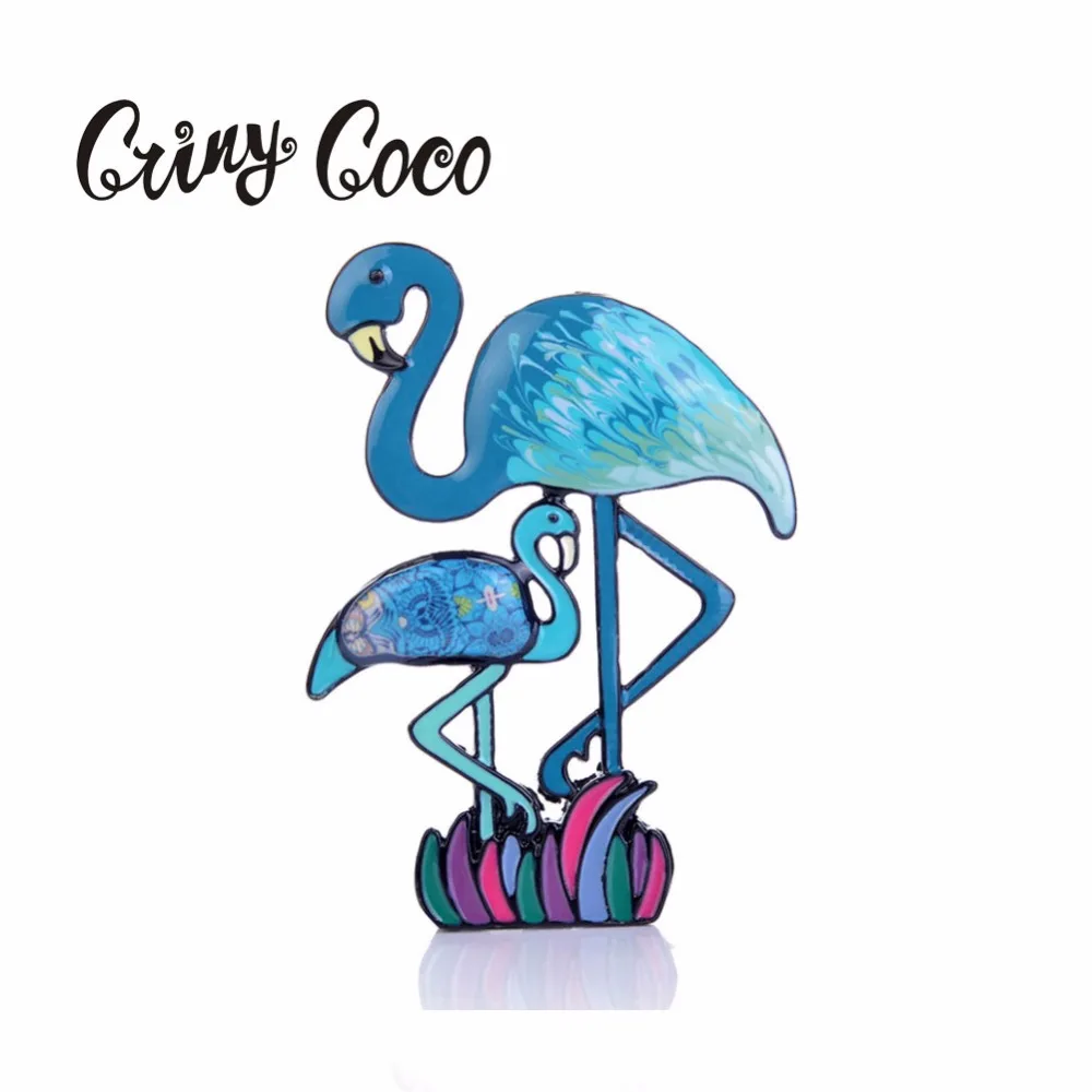 Женская металлическая брошь в виде лебедя голубого фламинго | Украшения и