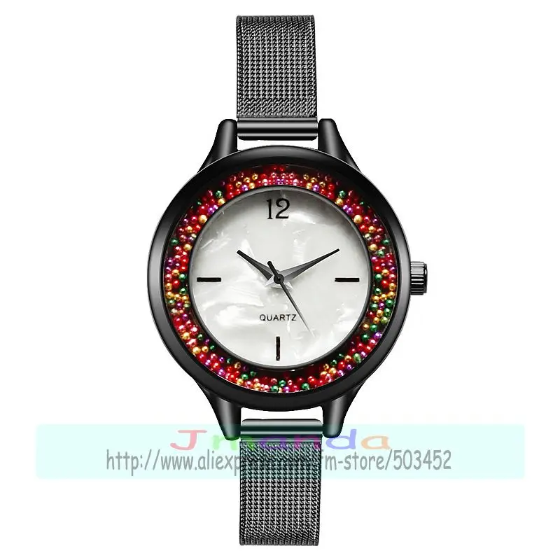 100 шт./лот Элегантный мини сетчатый пояс с цветным жемчугом хит продаж красные