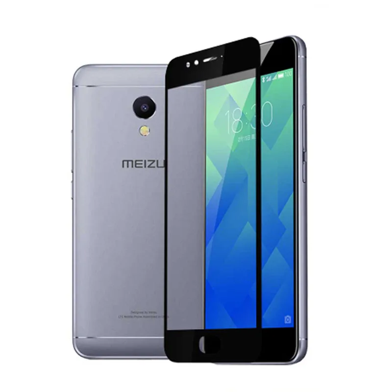 5," Полное покрытие стекло для Meizu M5S M612H M5 S Mini 9H закаленное стекло для Meizu Meilan 5S Защитная пленка для экрана - Цвет: Black