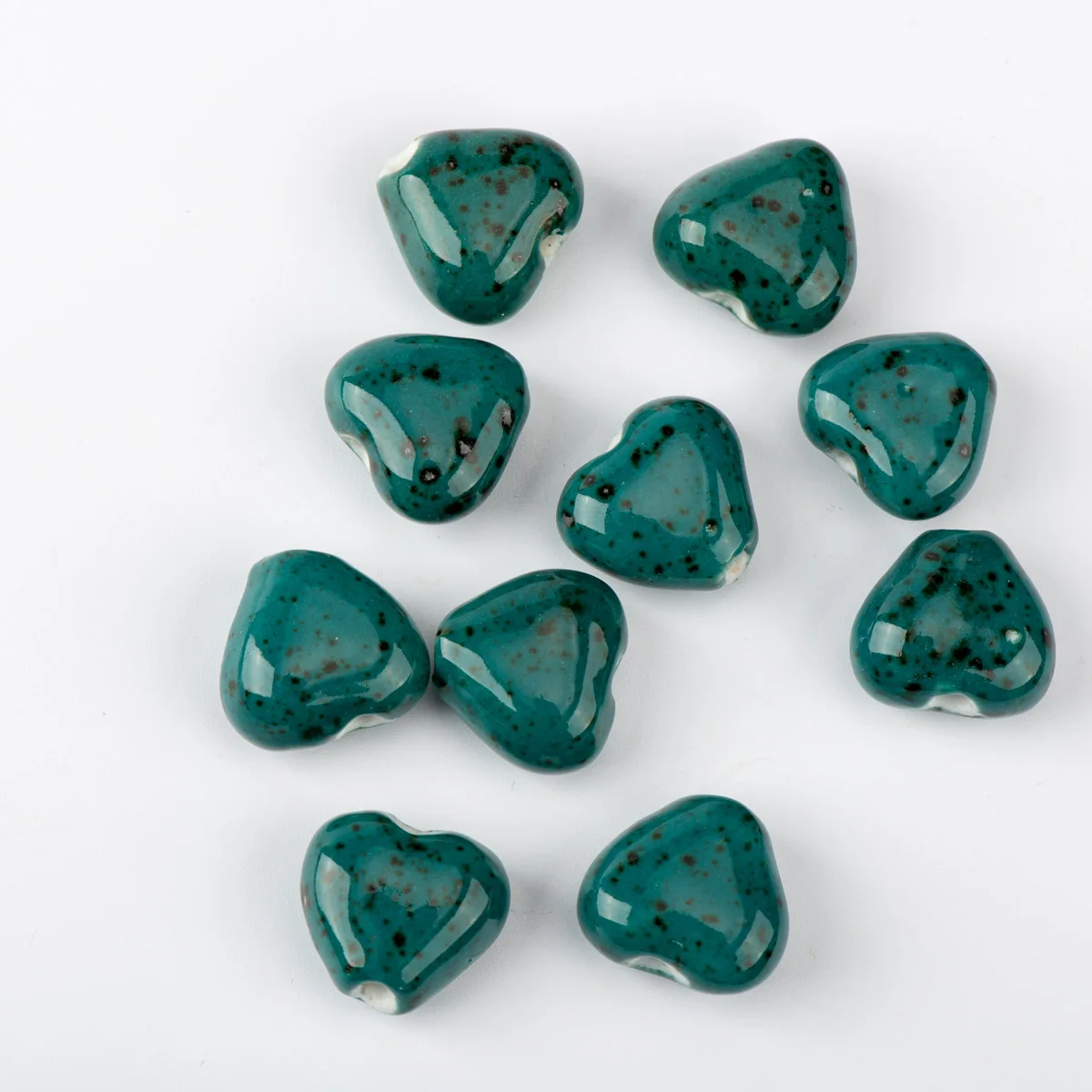 17# 20pcs Heart Shape DIY Ceramic beads round Beading Quality Ceramics #A108A | Украшения и аксессуары