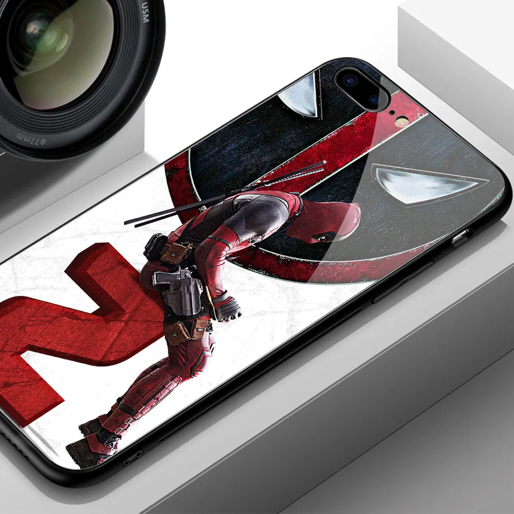 FinderCase для iPhone 8 Plus чехол стеклянная задняя крышка Deadpool XS 6 6s 7 Max XR X 11 pro max|Бамперы| |