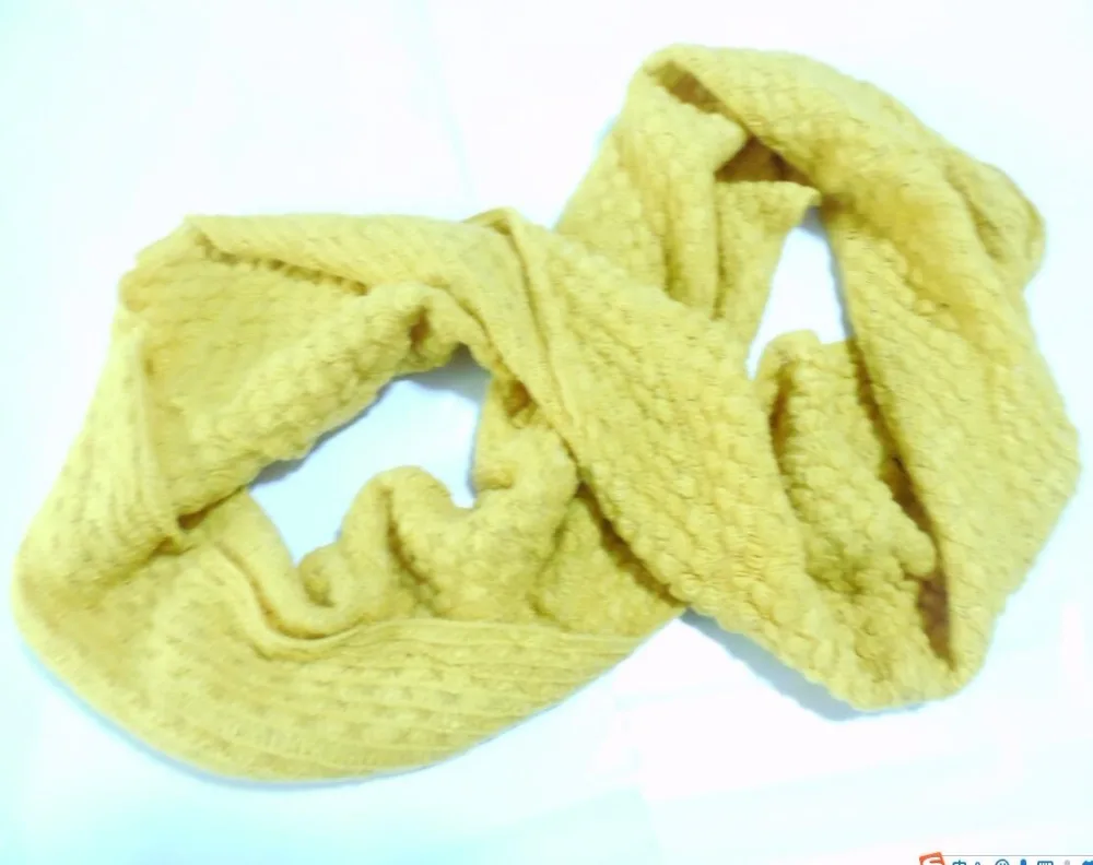 Горячая Распродажа Модный осенне-зимний теплый вязаный шарф с кольцом-кукурузой