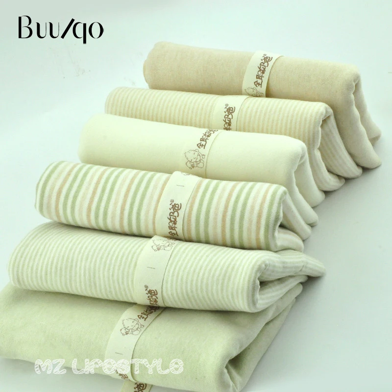 Buulqo 50*180-190 см органический хлопок ткань Детский натуральный окрашенный хлопок вязаная трикотажная ткань на полметра