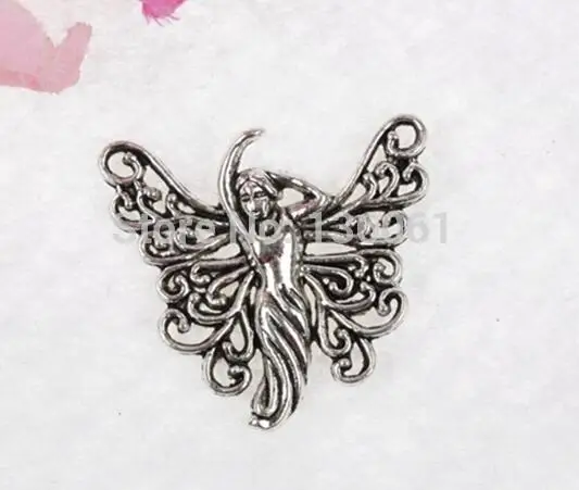 Винтажное изделие из серебра для девочек ангел голова королевы танцующая