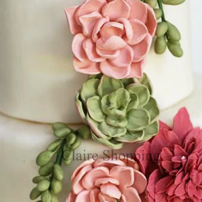 Yueyue Sugarcraft 3 шт. нержавеющая сталь суккуленты помадка режущий торт форма