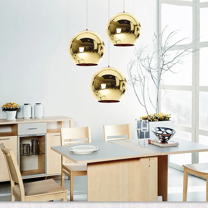 Современные подвесные светильники Круглый Кулон Подвесная лампа медный