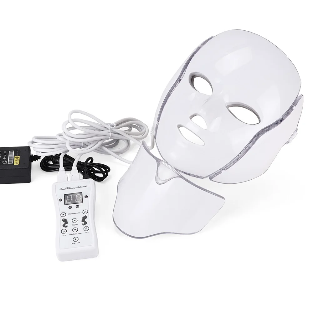 Прямая поставка,, фотонная электрическая светодиодный маска для лица, светодиодный светильник, терапия, уход за кожей, 7 цветов, 3 цвета, для женщин