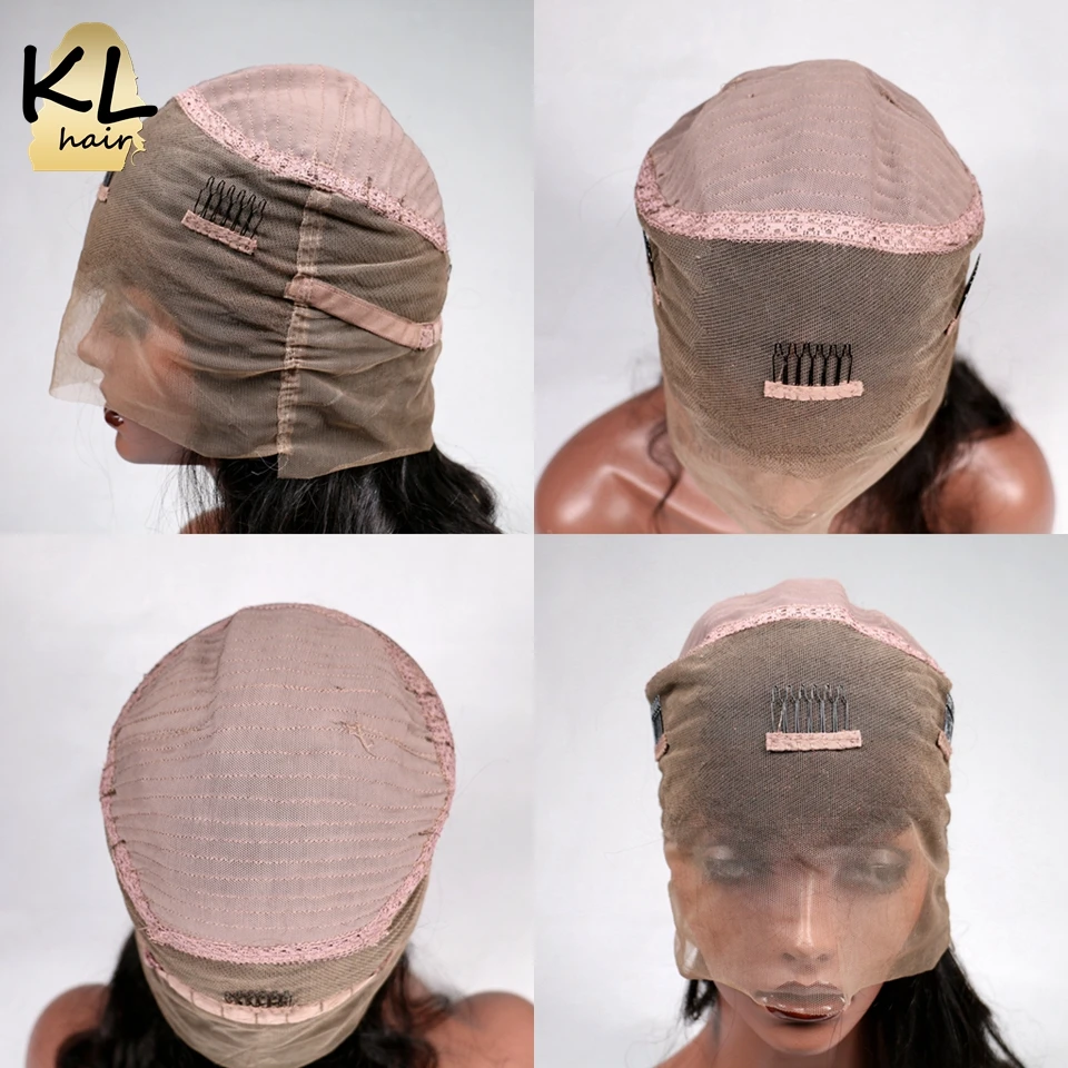 KL Hair волнистые 360 кружевные передние парики с детскими волосами натуральные черные бразильские волосы remy кружевные передние человеческие волосы парики для женщин