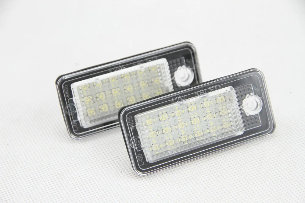18SMD супер яркий светодиодный номерных знаков пригодный для Audi A4/S4 B7(8E. 8 H) 05-08 Нет ошибки O.B.C canbus Лицензия рама лампы